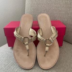 Lilly Pulitzer Gold Metallic McKim Sandal